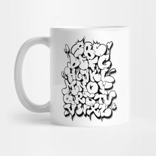 Graffiti ABC - Alphapet Series #2 - Bubbles - white Mug